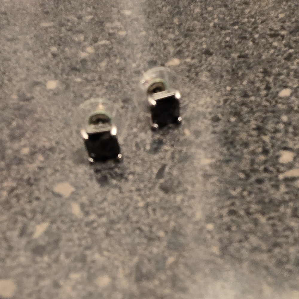 Elegant Black Stud Earrings